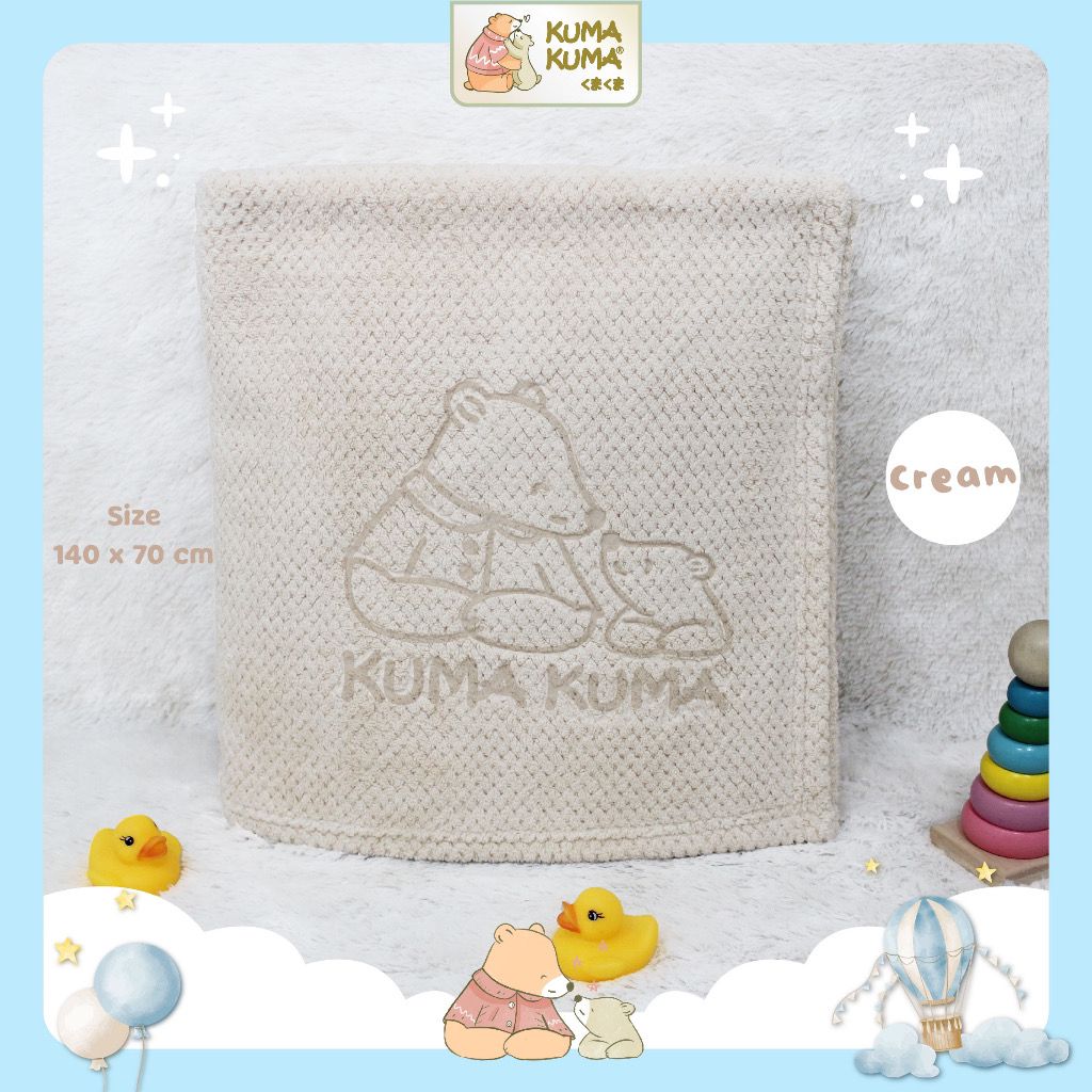 Handuk Luxury Pineapple Kuma Kuma 140x70 (super soft) / lap mandi bayi / peralatan mandi / handuk mandi bayi
