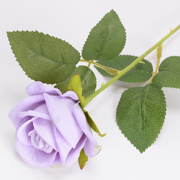 Bunga Mawar Tangkai Artificial/Single Rose Artificial/Mawar Palsu Premium Semi Bludru