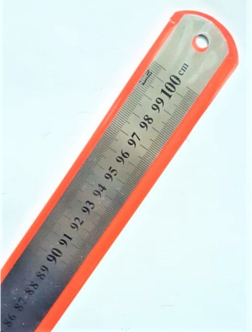 Penggaris Besi Mistar / Stainless Ruler 100 cm / 1 meter