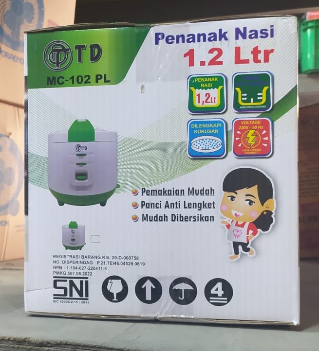 BestPriceShop Penanak nasi magic com Rice cooker 18 liter dan 12 liter TD Trisonic