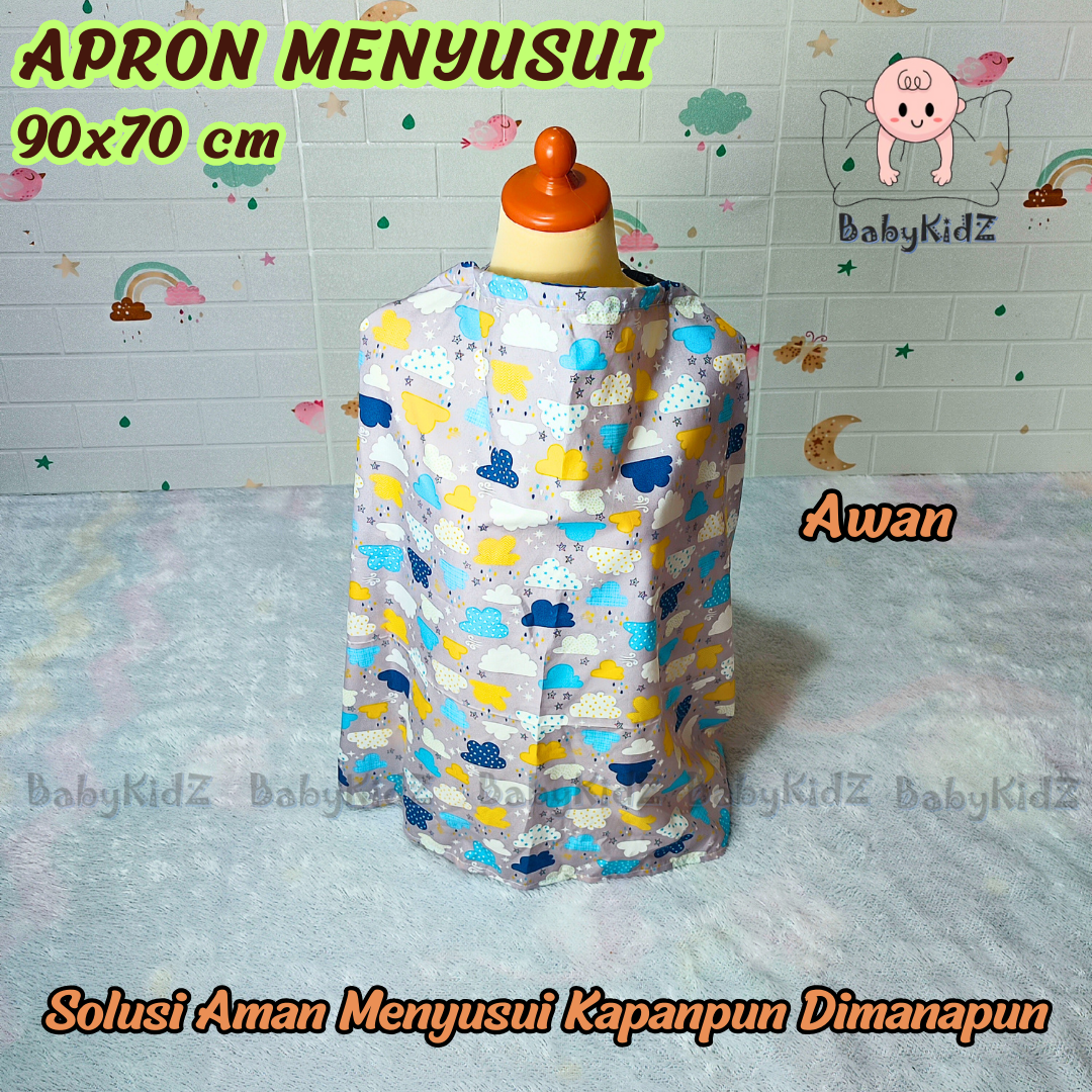 Apron Menyusui / Nursing Cover Motif Lucu | Pelindung Ibu Menyusui Bayi – Lembut Ringan & Anti Tembus Pandang