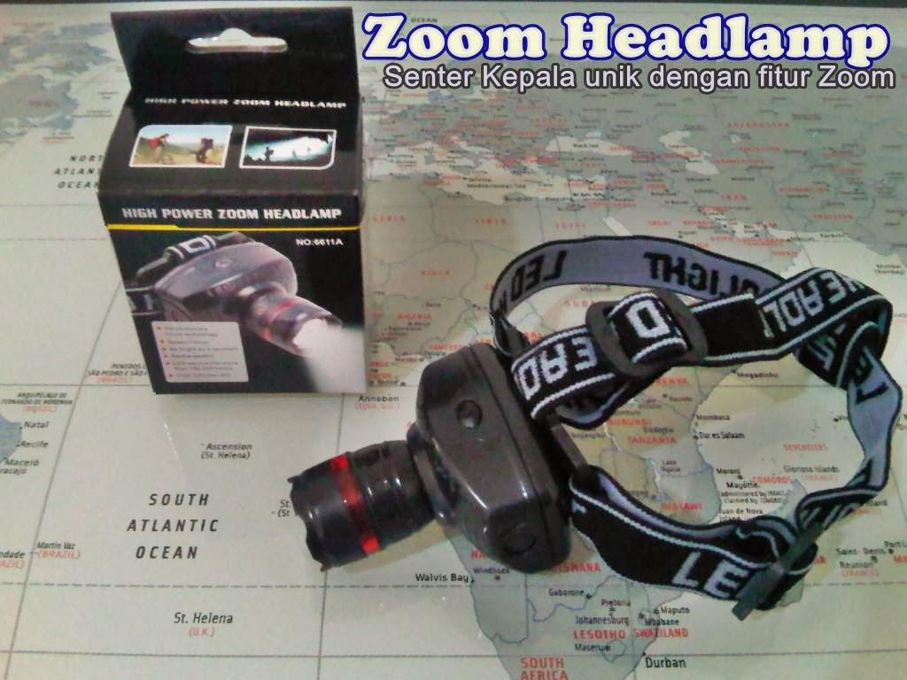 Headlamp LED / Senter Kepala High Power Zoom / Senter Gunung Murah