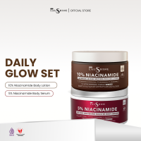 Laushine - Couple Perfect Skin - Body Serum & Body Booster Lotion Jar - New Formula Extra Shooting -9D Hyaluronic Acid + 8X Mixberries Extract 10% Niacinamide - Mencerahkan Mengencangkan