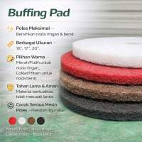 Buffing Pad Mesin Poles 3M – 16”/17”/20” | Pembersih Lantai Noda Ringan & Berat