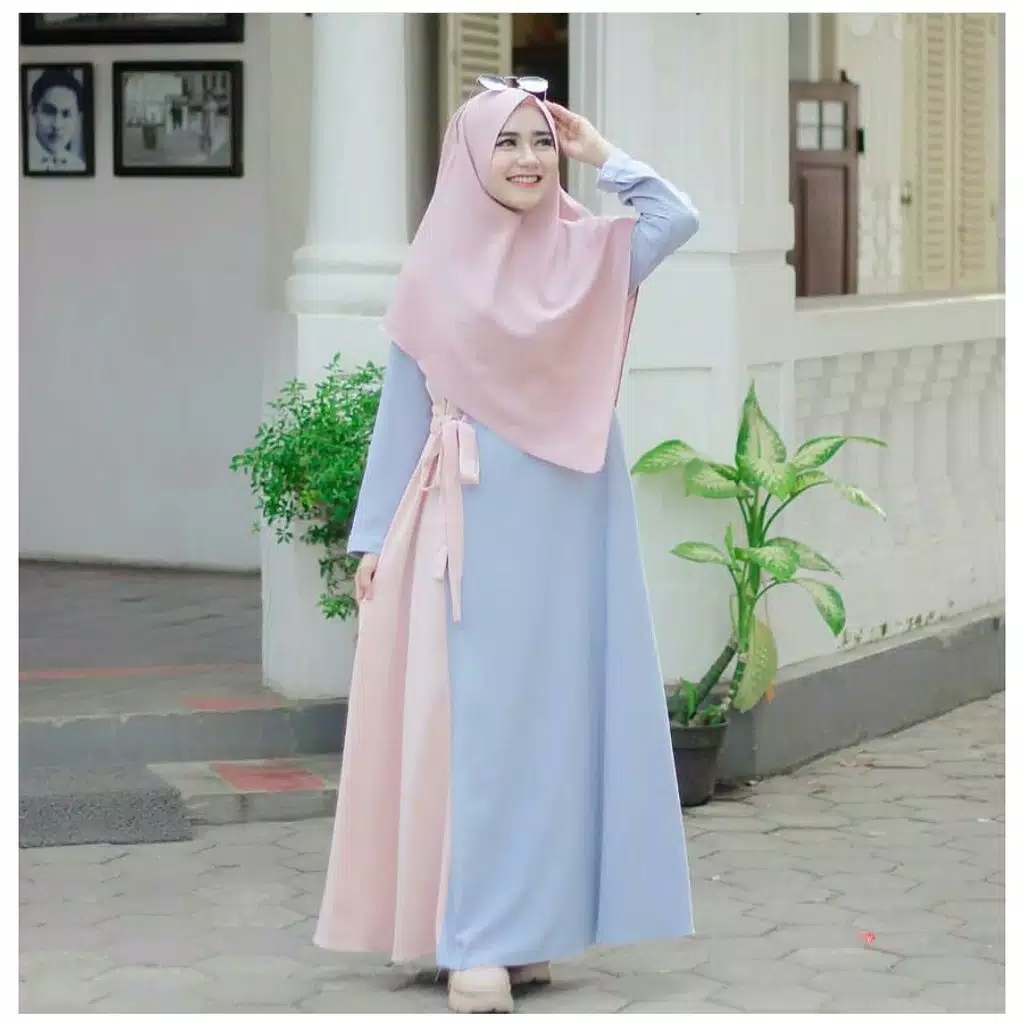 fashion muslim ZINIA DRES terbaru terlaris dan termurah matt moscrepe fashion muslim zinia dres terlaris matt moscrepe