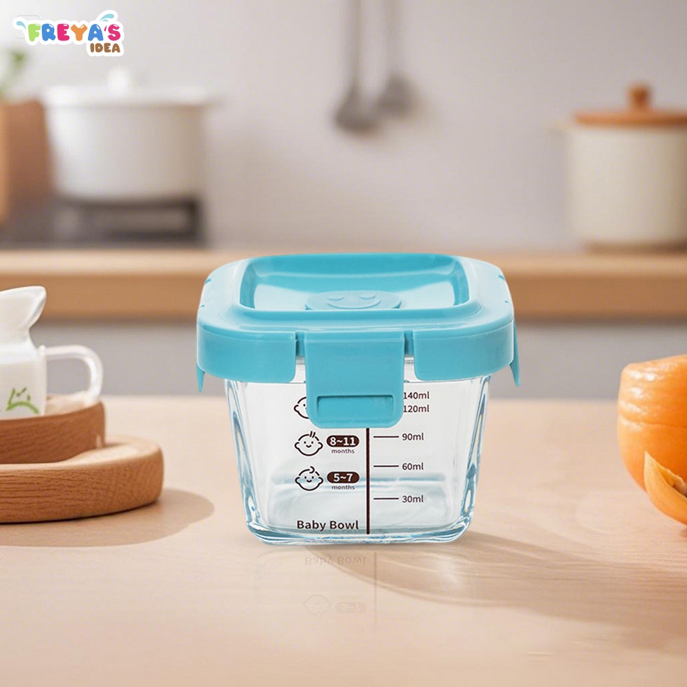 FR-C1277 Baby Food Container Wadah Penyimpanan Mpasi Tahan Panas / Kotak Tempat Makan Kaca Baby