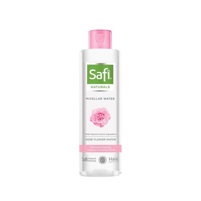 Safi Naturals Micellar Water With Rose 100 ml 200 ml / Pembersih Makeup Aroma Mawar untuk Kulit Kombinasi Berminyak - Kering