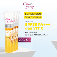 [Paket isi 3] Glow & Lovely Ultimate UV Duo Krim Vit C & Niacinamide Sunscreen SPF 35 PA+++ 20gr