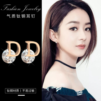 Anting 18K Merah Korea Fashion Style Anting Wanita Sederhana