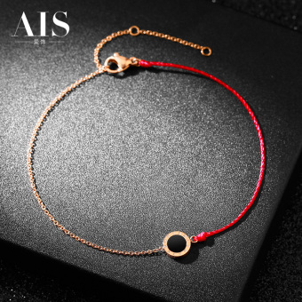 18 K Jepang atau Korea Selatan Perempuan Naik Berlapis Emas Gelang Kaki