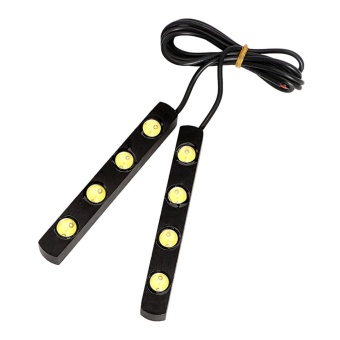 2 Pcs 4 LED Mobil DRL Eagle Eye Bar Daytime Running Light Parking Reverse Lamp Lens