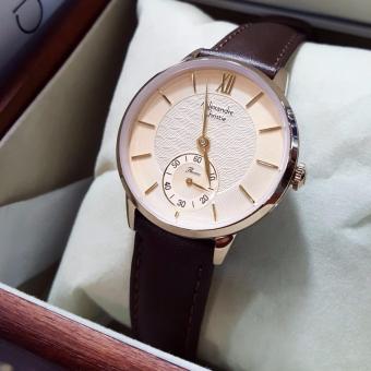 Alexandre Christie AC2682 Jam Tangan Wanita Strap Leather Cokelat