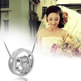 Cocotina Charming Wanita Rantai Kristal Berlian Tiruan Hati Cinta Kalung Liontin Cincin ??? Perak Januari 2019 - 3 Cocotina Charming Wanita Rantai Kristal Berlian Tiruan Hati Cinta Kalung Liontin Cincin ??? Perak - 3