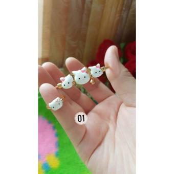 gelang cincin kitty pink anak cantik xuping gold