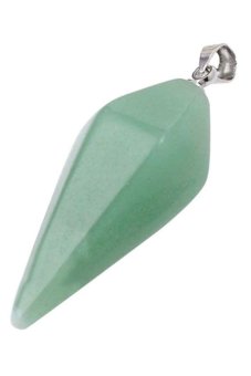 Sanwood Batu Permata Kristal Bandul Reiki Cakra Pasangan Untuk Kalung Rantai Aventurine Kuarsa