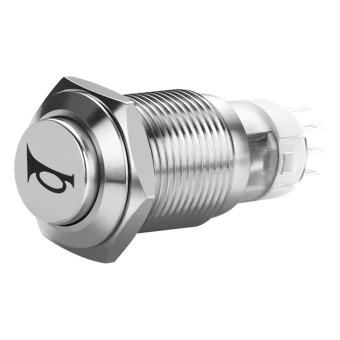 ISM Merah Logam Sesaat Saklar Reset Tombol 16 Mm 12 V 3A untuk Motor Mobil Klakson