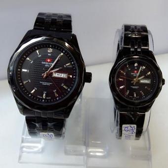 Jam Tangan Swiss Army Couple Sa 2707 Full Black Original