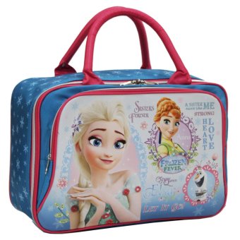 Onlan Travel Bag Motif Karakter Anak Dua Kantung Kain Sponge Anti Air - Blue