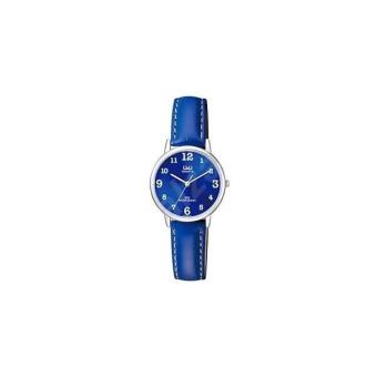 Q&Q QQ QnQ Analog Jam Tangan Wanita Kulit Biru QZ01J325Y Original