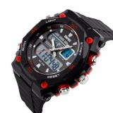 SKMEI Dual Time Men Sport LED Anti Air Water Resistant WR 50m AD1092 Jam Tangan Pria Tali Karet Digital Analog Alarm Wristwatch Wrist Watch Fashion Sporty Design - Hitam Merah Januari 2019 - 2 SKMEI Dual Time Men Sport LED Anti Air Water Resistant WR 50m AD1092 Jam Tangan Pria Tali Karet Digital Analog Alarm Wristwatch Wrist Watch Fashion Sporty Design - Hitam Merah - 2
