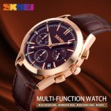 Detail Gambar SKMEI Jam Tangan Analog Casual Jam Tangan Pria Strap Kulit 9127 - Coklat Terbaru