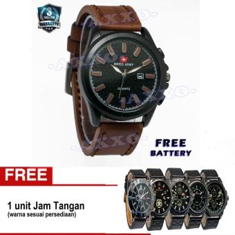 Swiss Army Buy 1 Get 1 Free SA 0071 - Jam Tangan Pria - Strap Kulit
