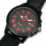Gambar Produk Rinci Swiss Army Casual SA 0049 - Jam Tangan Pria - Strap Kulit Sintetis (Hitam Variasi Merah) Terkini