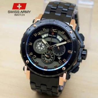 Swiss Army Crono Time - Jam Tangan Pria - Stainless Steel