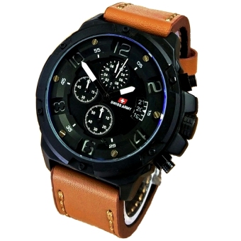 Swiss Army Jam Tangan Pria - Leather Strap - SA 2969DL Putih