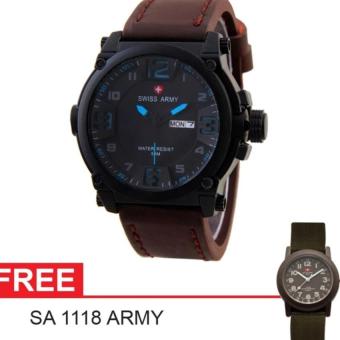 SWISS ARMY SPORT FORMAL _ JAM TANGAN PRIA TRENDY FASHION KASUAL FITUR TANGGAL HARI AKTIF TALI