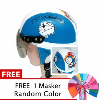 Toserba - Helm Anak Lucu Usia 1-4 Tahun Karakter Doraemon - Biru/Putih