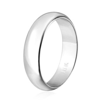 U7 Pertunangan Perhiasan Platinum Berlapis Dua Band Sederhana Cincin Perhiasan Fashion Wanita/Pria Sempurna Hadiah