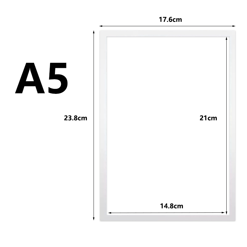 A4/A5/A6/8K Bingkai Foto Magnetik Premium Tempat Poster Sertifikat Dokumen Gambar Stiker Dinding Pameran Anti Slip Sign Holder Brosur Frosted