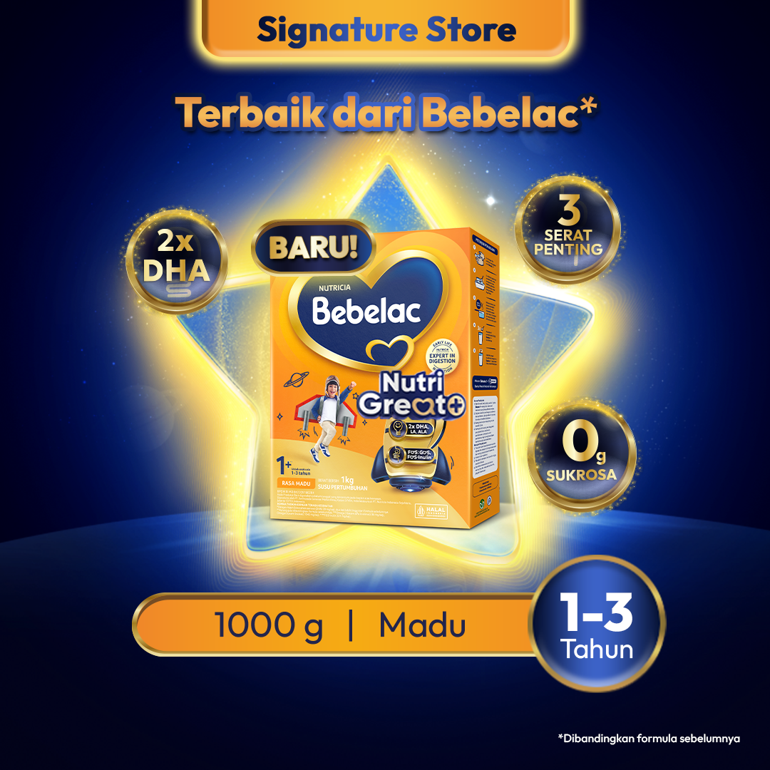 Bebelac 3 / Bebelac 1+ Madu Susu Pertumbuhan Bubuk 1000gr - Untuk Usia 1-3 Tahun