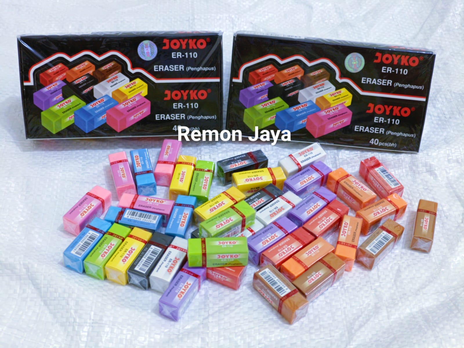 (promo) penghapus joyko hitam putih / 1 pak isi 40 pcs / 20 pcs