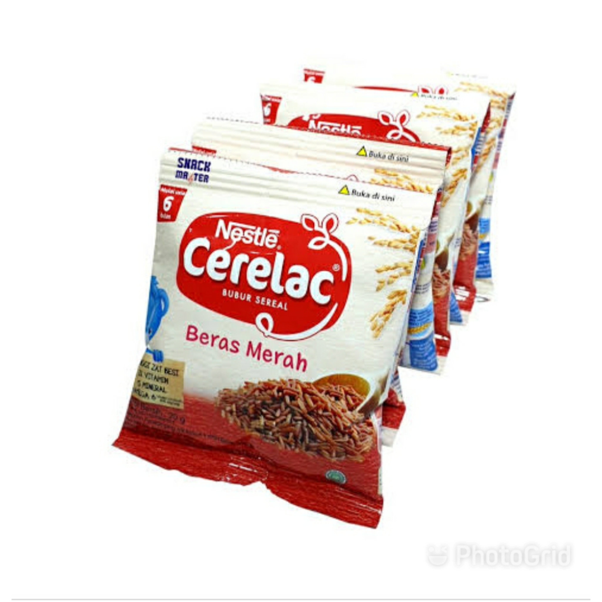 Nestle Cerelac Kemasan Renteng 20 gr - ISI 4 PCS - Bubur Bayi Untuk Usia 6 Bulan Keatas - MPASI Sachet - Rasa Lebih Lengkap