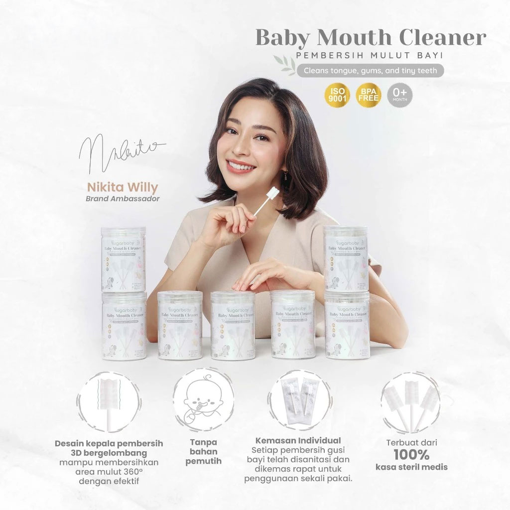 Sugarbaby Baby Mouth Cleaner 30 pcs - Pembersih Mulut & Lidah Bayi