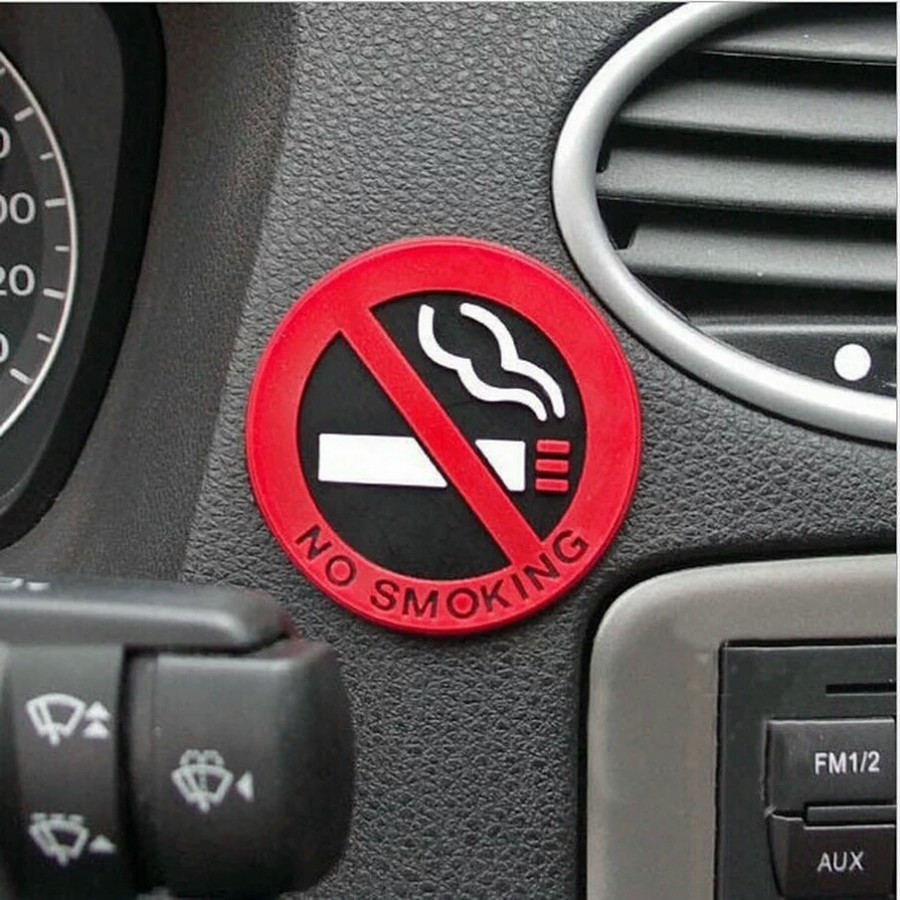 STICKER NO SMOKING DI MOBIL , KANTOR , RUMAH