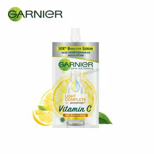 Garnier Light Complete Booster Serum Vitamin C 7.5 ml Kemasan Sachet