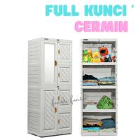 LEMARI PAKAIAN PLASTIK NAPOLLY SUSUN 4 FULL KUNCI MINI CAB MCAB 46 [NAPBOX]