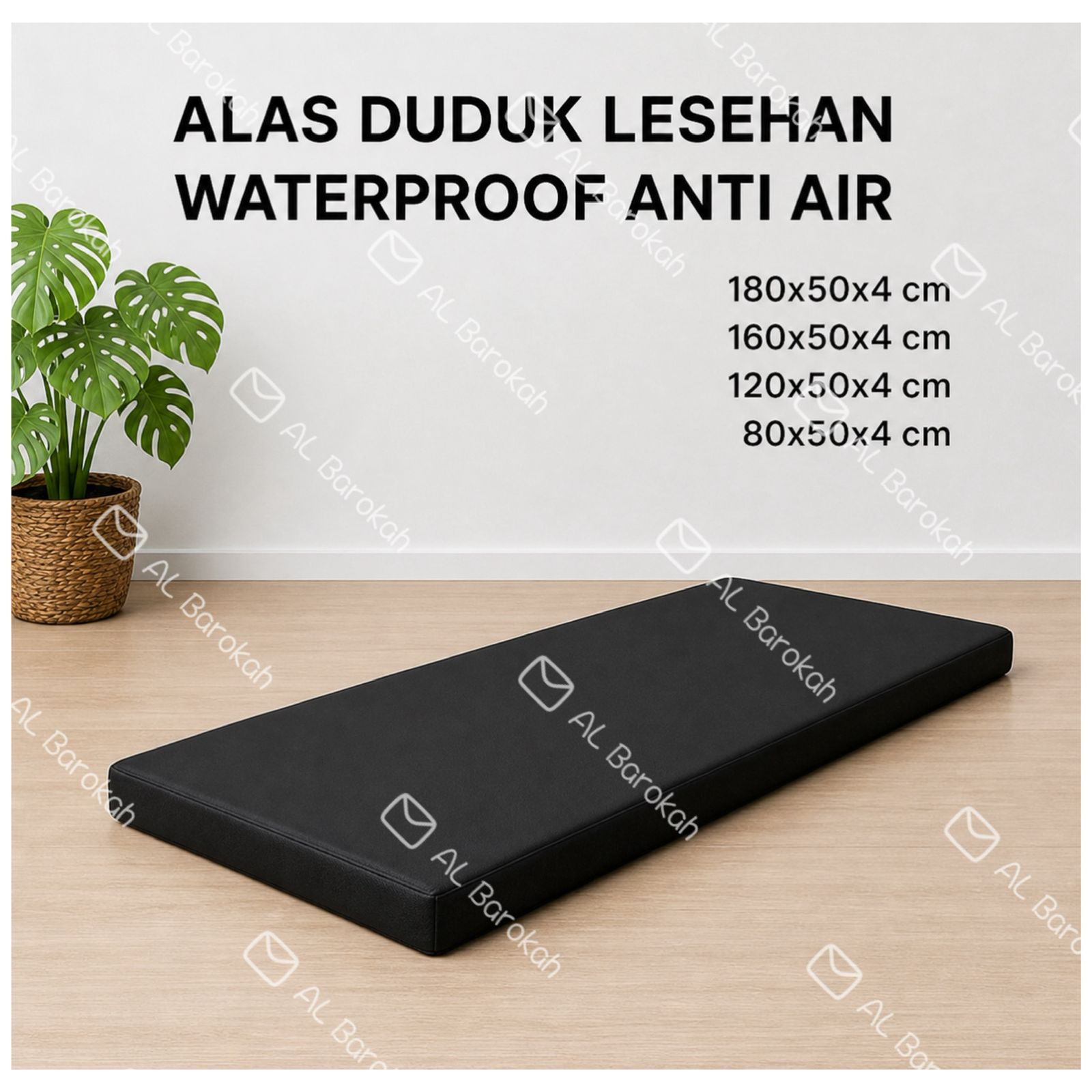 Alas Duduk Lesehan Busa Rebounded Anti Kempes + Waterproof Tebal 4cm Awet