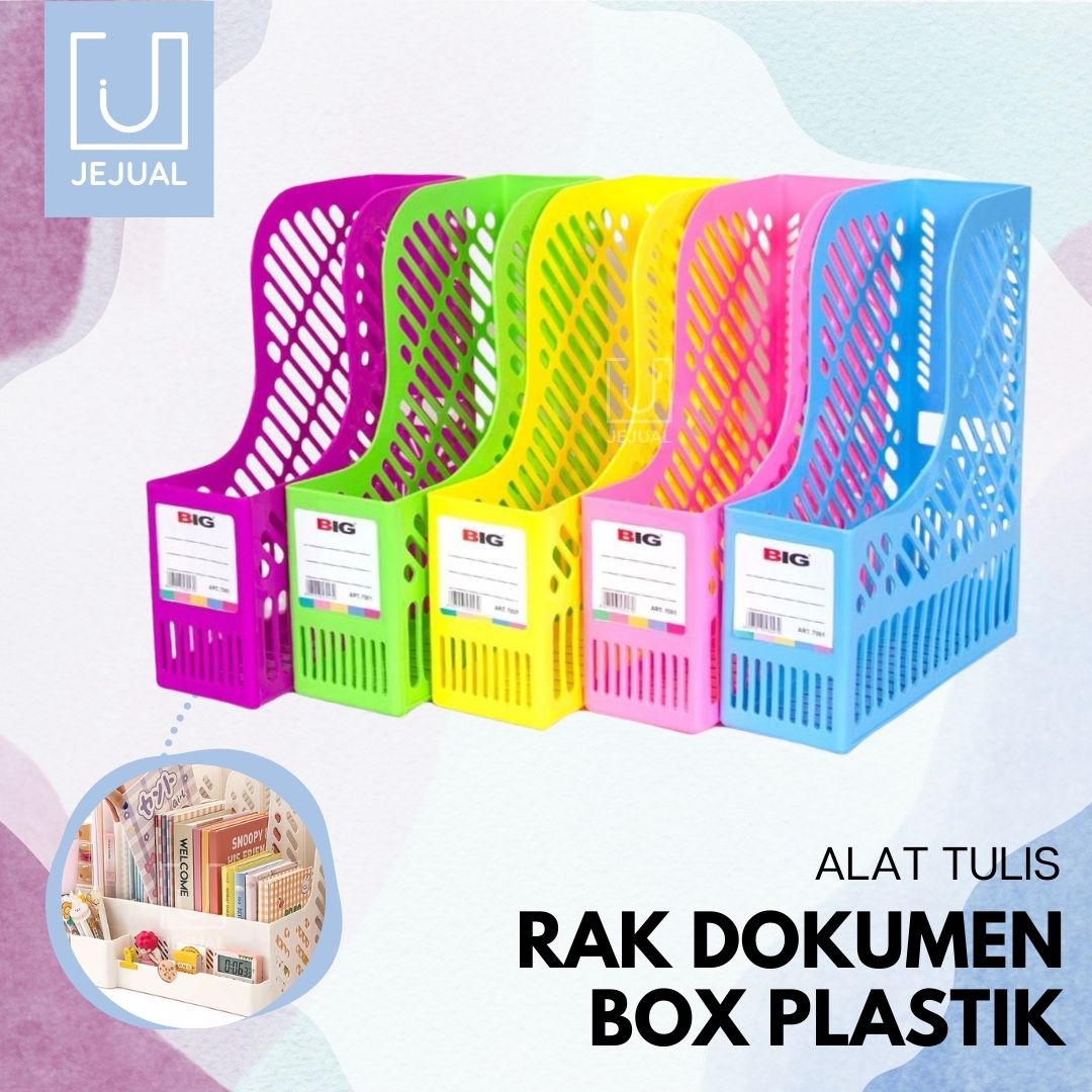 Rak Dokumen / Buku Box File Box Plastik Organizer Kertas Praktis & Rapi