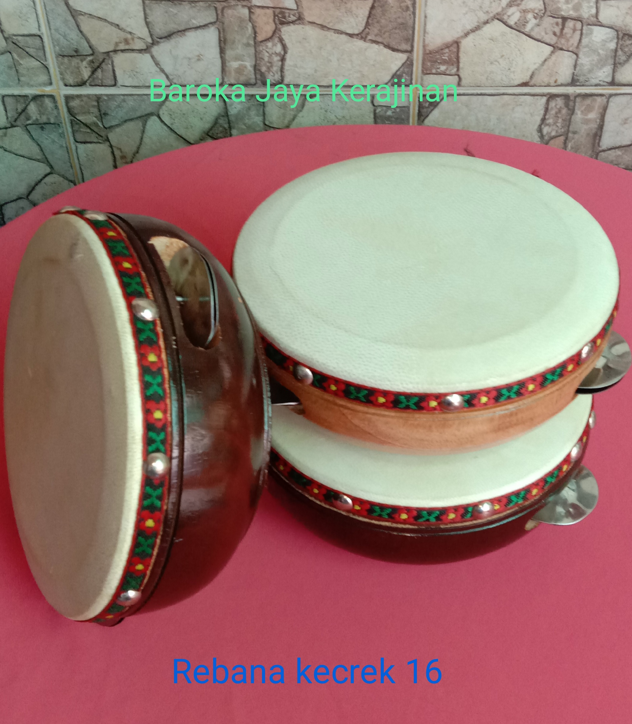 Rebana kecrek ukuran 16 cm