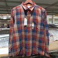 Kemeja Pria Kotak-kotak Lengan Panjang Casual MGEE JASONC012  Navy