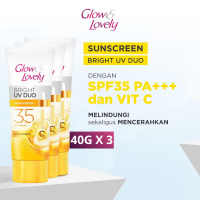 [Paket isi 3] Glow & Lovely Ultimate UV Duo Krim Vit C & Niacinamide Sunscreen SPF 35 PA+++ 40gr