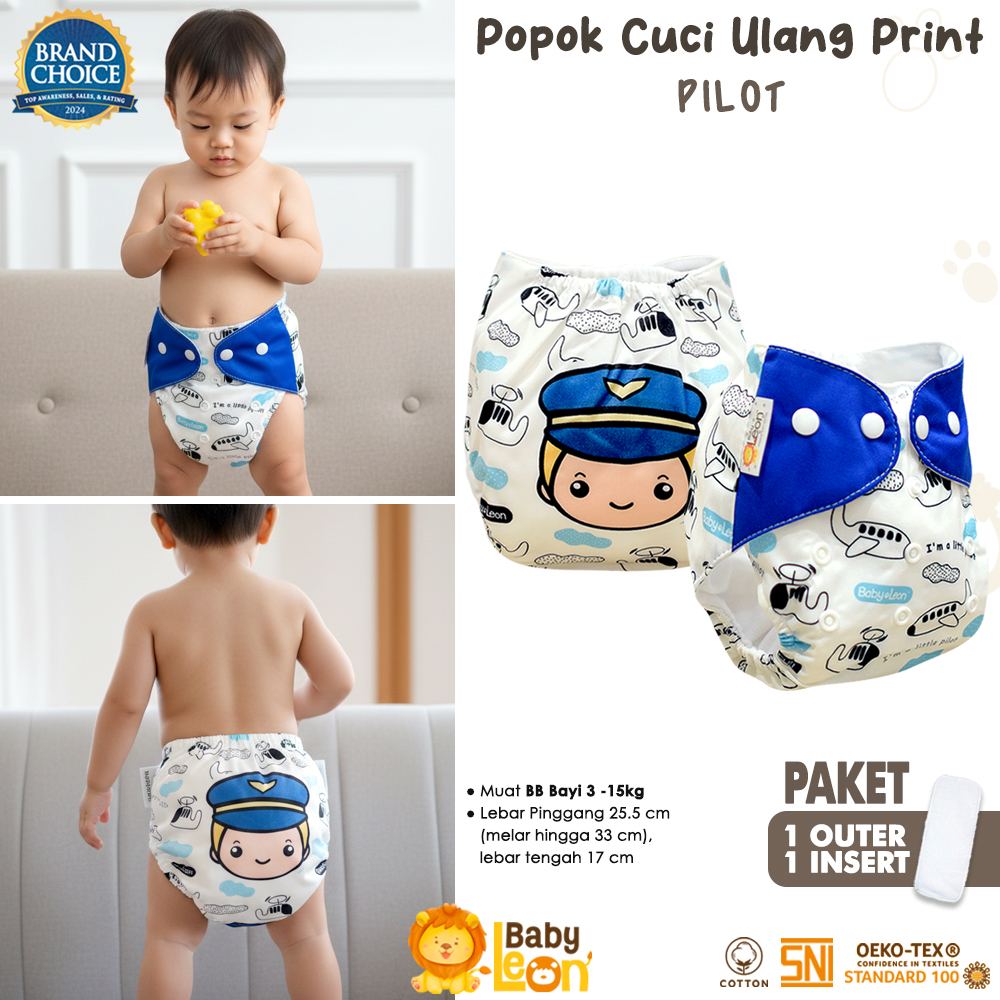 BABYLEON Clodi 0-3Th Clodi Print+ Insert Popok Kain Bayi Baby Cloth Diapers Diaper Newborn BY-82 BY-830 BY-831
