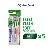 [Paket isi 5] Ciptadent Sikat Gigi Extra Clean Soft Kotak Isi 3