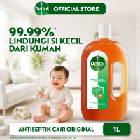 Dettol Antibakteri & Antiseptik Disinfektan Cair - 1Lt (Antiseptik Cair Serbaguna Untuk Melindungi Keluarga Dari Kuman Penyakit)