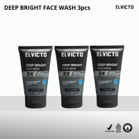 ELVICTO Deep Bright Face Wash 100ML | Face Wash Pria | 3X Power Bright Complex + Charcoal | Brightening & Deep Clean