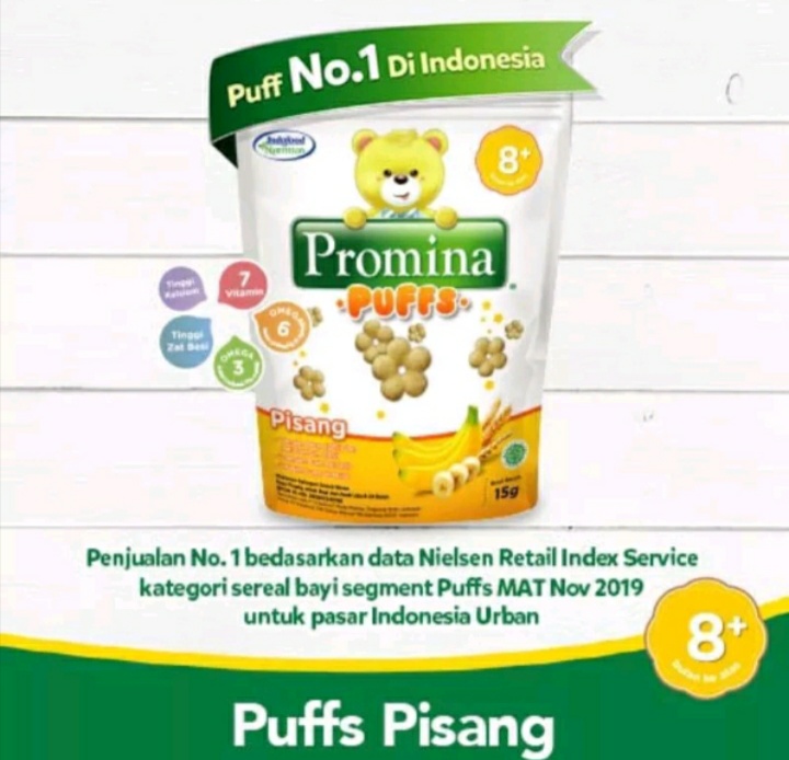 Milna Nature Puff Organic Pouch 15gr Biskuit Sereal Makanan Bayi Fruit Puree Puffs